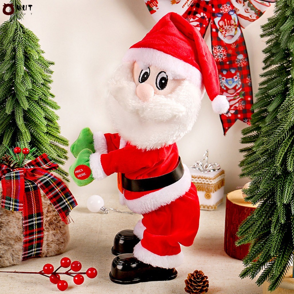 ตุ๊กตาไฟฟ้า Twerking Santa Claus ของเล่น - ร้องเพลงเพลงภาษาอังกฤษสําหรับความวิตกกังวลบรรเทา