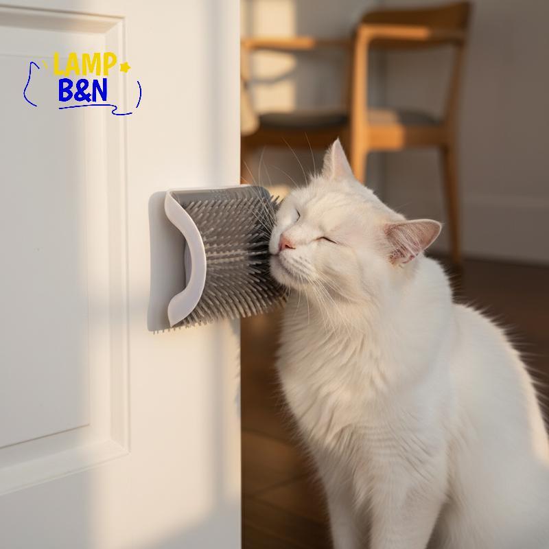 [B&N] Wall Mount Cat Self Groomer มุมขนนุ่ม Massageb ไม่เจ็บปวดสัตว์เลี้ยง Hair Remover ของเล่นสําหรับ Cat Hood Control Supply [ใหม่]