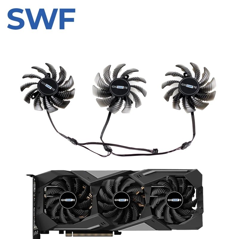 *78 มม.PLD08010S12HH พัดลมระบายความร้อนสําหรับ Gigabyte RTX 2060 2070 2080 Ti WINDFORCE RX 5500 5600