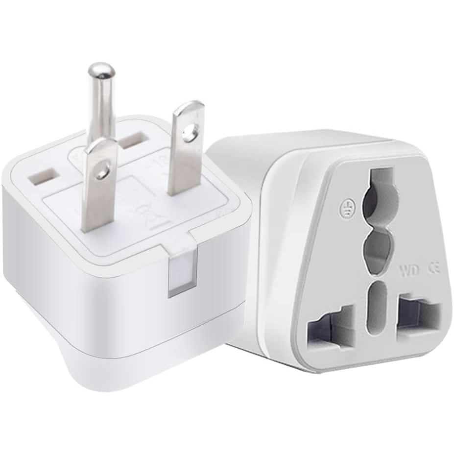 2 pcs NEMA 6-15P ปลั๊กอะแดปเตอร์, US 3 Prong ปลั๊ก Universal Socket Power Converter สําหรับ NEMA 5-1