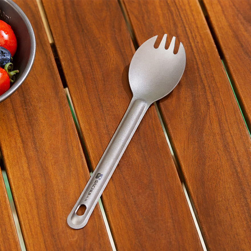 SACHII Spork Outdoor Camping Titanium Long Handle Cutlery - SC116 JKM