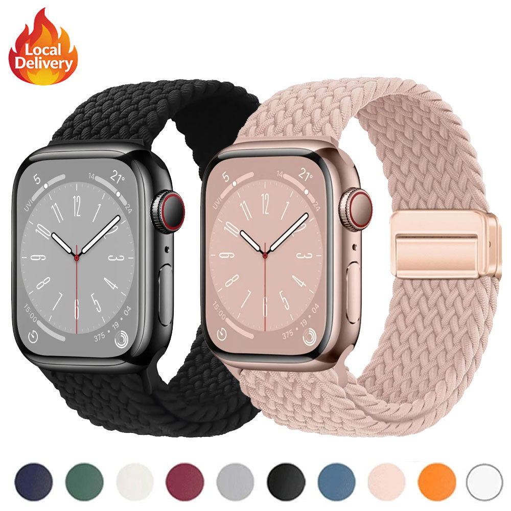 [ส่งไว] Moov WS03 สาย สำหรับ Apple Watch Series 11 10 9 8 7 SE Ultra 3 2 1 สายนาฬิกาไนลอนถัก ตัวล็อกแม่เหล็ก 38-49mm
