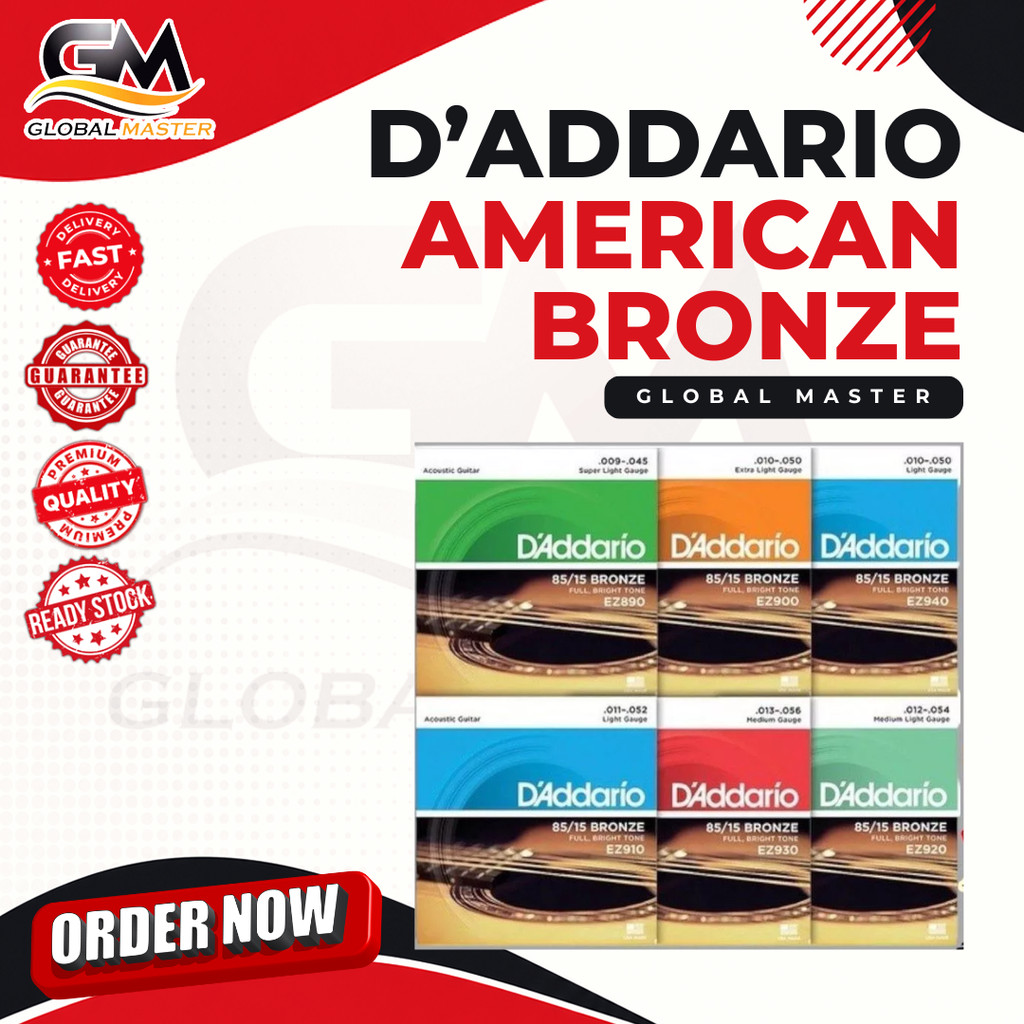 D'ADDARIO DAADDARIO EJ13 EJ15 EJ16 EJ26 – TALI GITAR AKUSTIK BRONZE / PHOSPHOR BRONZE