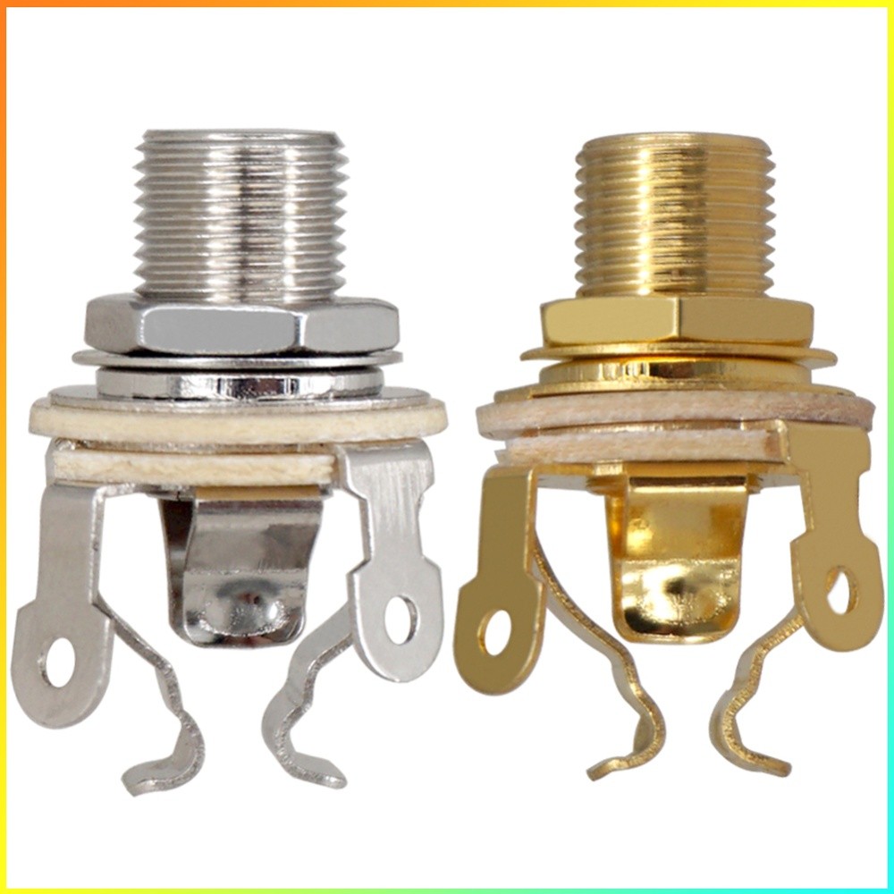 รถมอเตอร์ไซค์รถยนต์★ 2 ชิ้น 1/4 นิ้ว 6.35 มิลลิเมตรกีตาร์ Pickup Output Jack Mono Output Jack ชิ้นส่