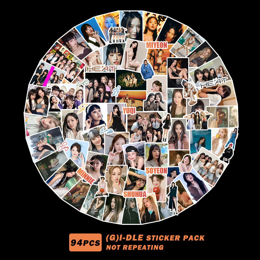 94 แผ่น (G) I-DLE HEAT Support สติ๊กเกอร์ Graffiti diy เคสโทรศัพท์สติกเกอร์ตกแต่งเพลง Yuqi สติ๊กเกอร