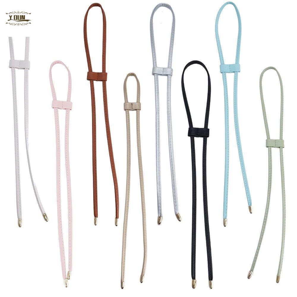 IIVEYOUNG สายกระเป๋า, PU หนัง Tension Cords Bucket Bag Drawstring, เปลี่ยนกระเป๋าอุปกรณ์เสริม DIY กร