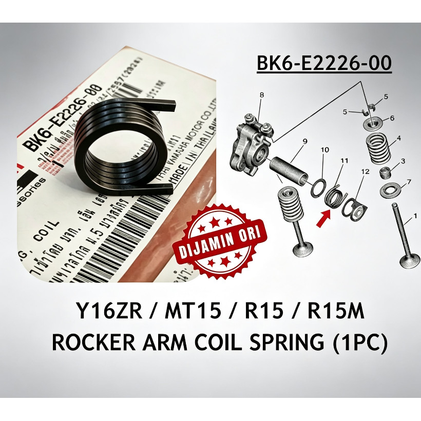 Y16 V1-V2 / R15V3-V4 / R15M / MT15 YAMAHA100% PARTS ROCKER ARM COIL SPRING BK6-E2226-00