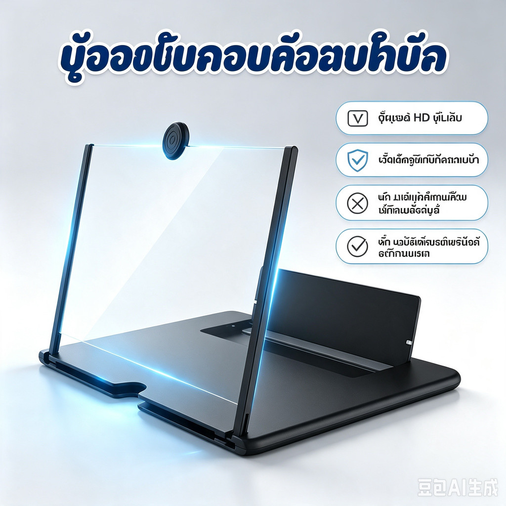🐘จัดส่งจากประเทศไทย🐘 [COD] เครื่องขยายหน้าจอมือถือ 3D HD ขยายภาพได้ ป้องกันแสงสีน้ำเงิน ขาตั้งพับได้ สำหรับดูหนัง วิดีโอ