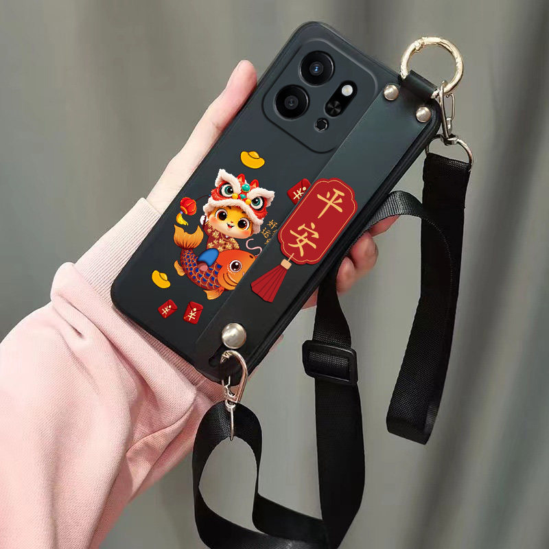 ปีใหม่เหมาะสําหรับ vivoiqoo8 เคสโทรศัพท์ iqoo10pro สายรัดข้อมือ Cross-body Lanyard vivo เคสป้องกัน i