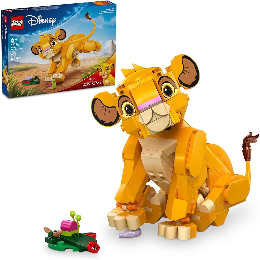 LEGO Disney Simba The Lion King Cub Building Toy - Play & Display Set สะสม - ของขวัญวันเกิดเด็กผู้หญ