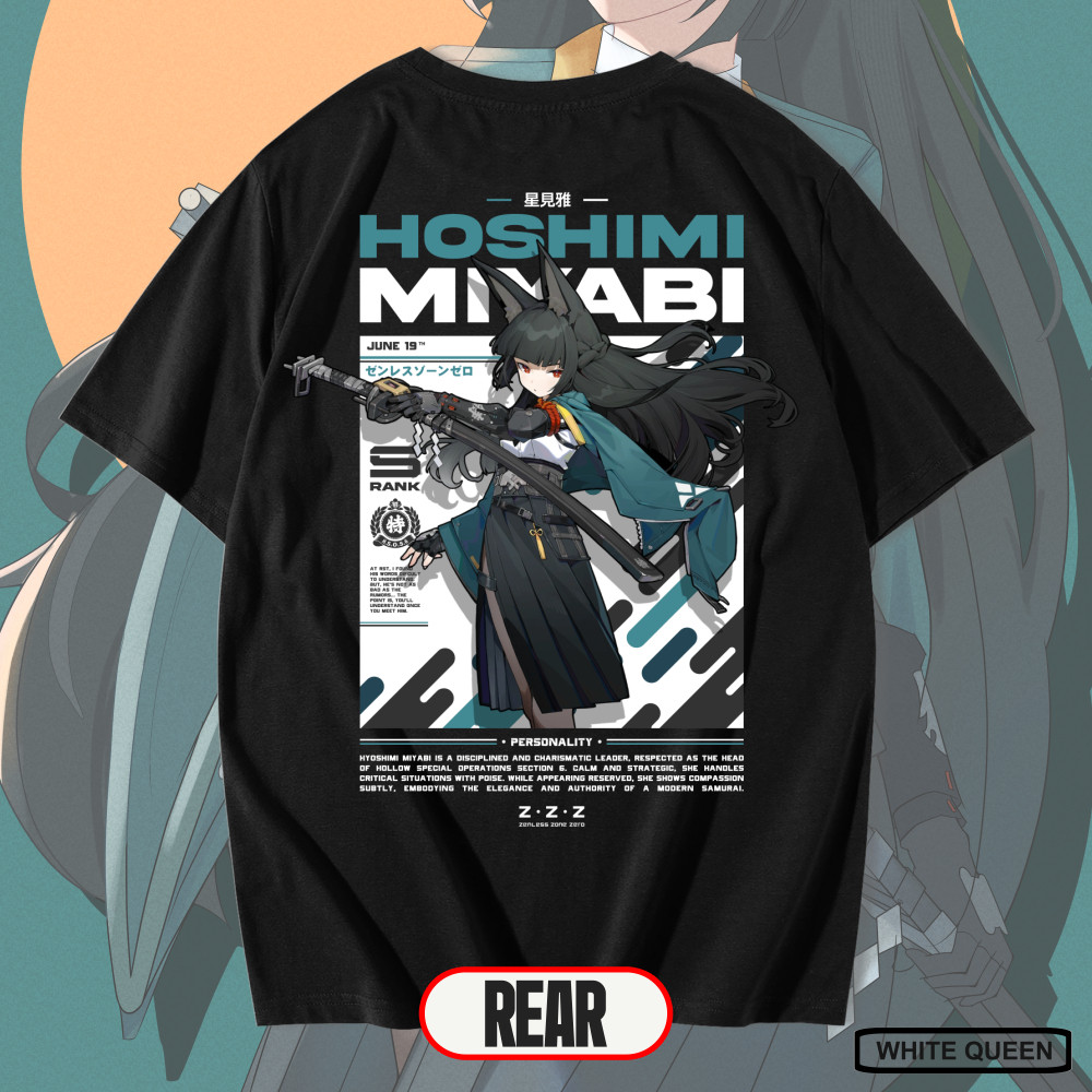 HOSHIMI MIYABI ZENLESS ZONE ZERO เสื้อยืด - MENS & WOMENS DISTRO เสื้อยืด ANIME & เกมเสื้อยืด ZZZ HO