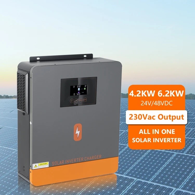 KCU0 PowMr ราคาต่ํา 24V 48V เฟสเดียวอินเวอร์เตอร์ความถี่อินเวอร์เตอร์พลังงานแสงอาทิตย์ 4.2KW 6.2KW H