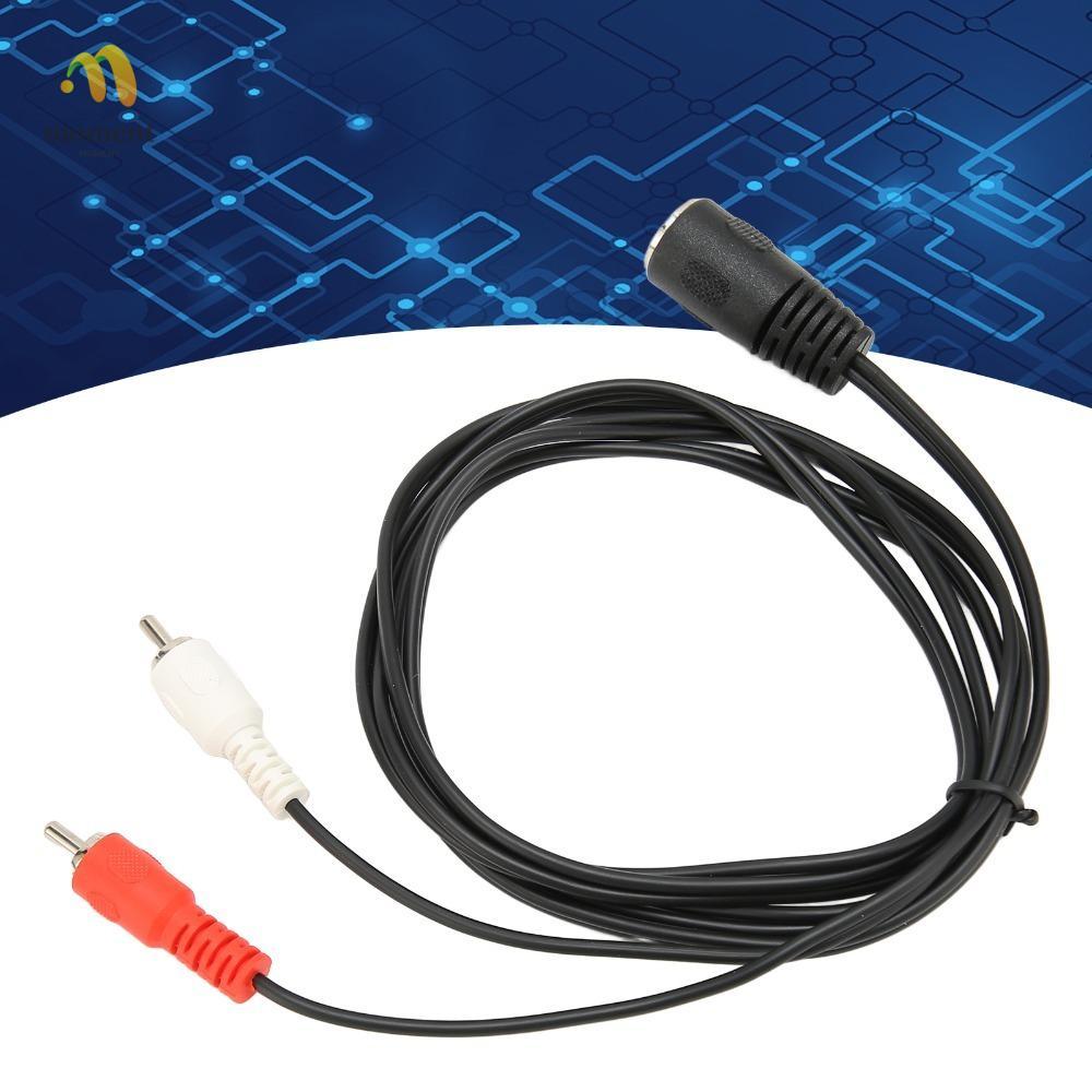 MOMENT DIN 7 Pin Female to Dual RCA Male Cable, 1.5 M/4.9ft Plug and Play Sound Adapter Cable, Profe