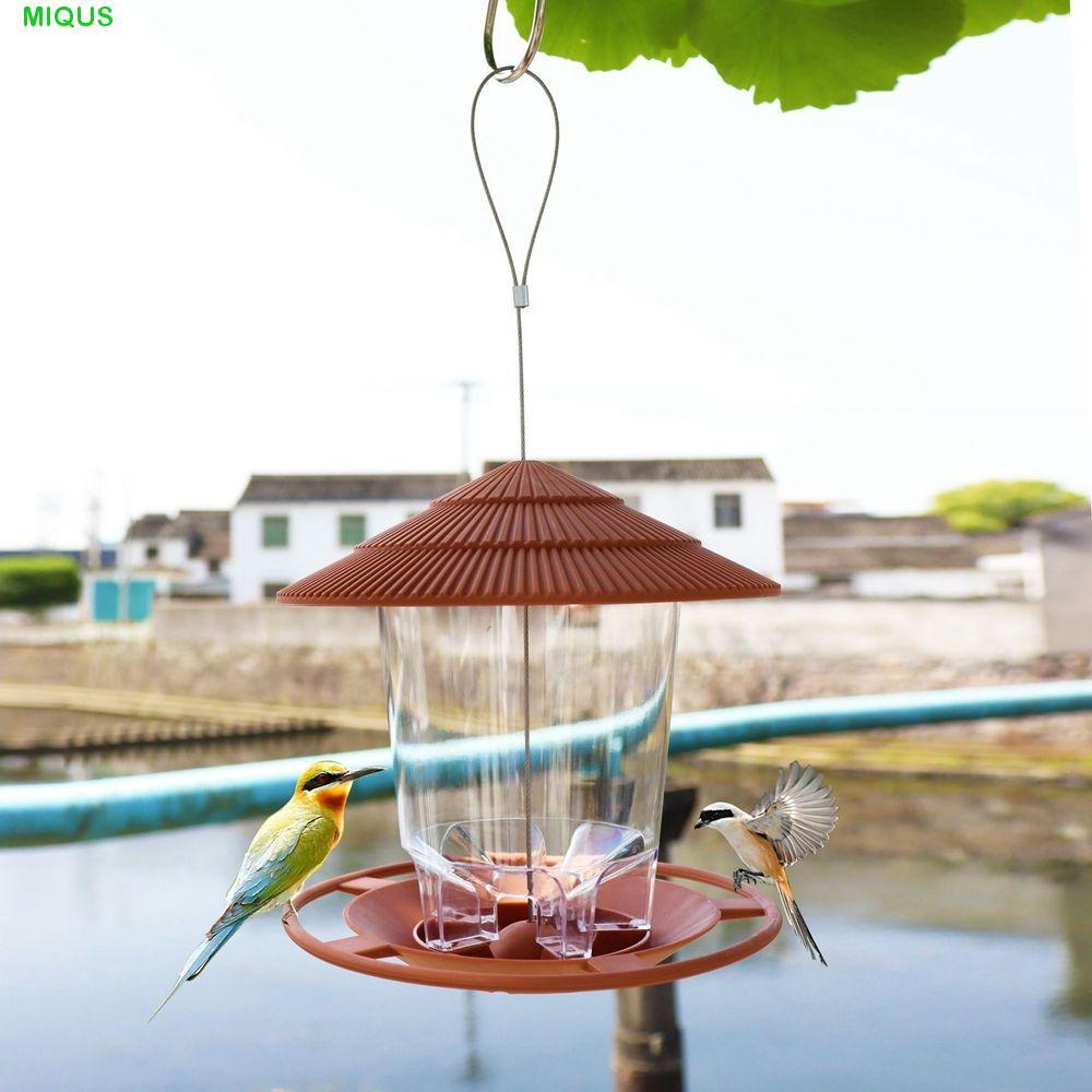 MIQUS Bird Feeder Gazebo Garden กันน้ําสําหรับสัตว์เลี้ยงพร้อมเชือกแขวนเครื่องมือให้อาหาร