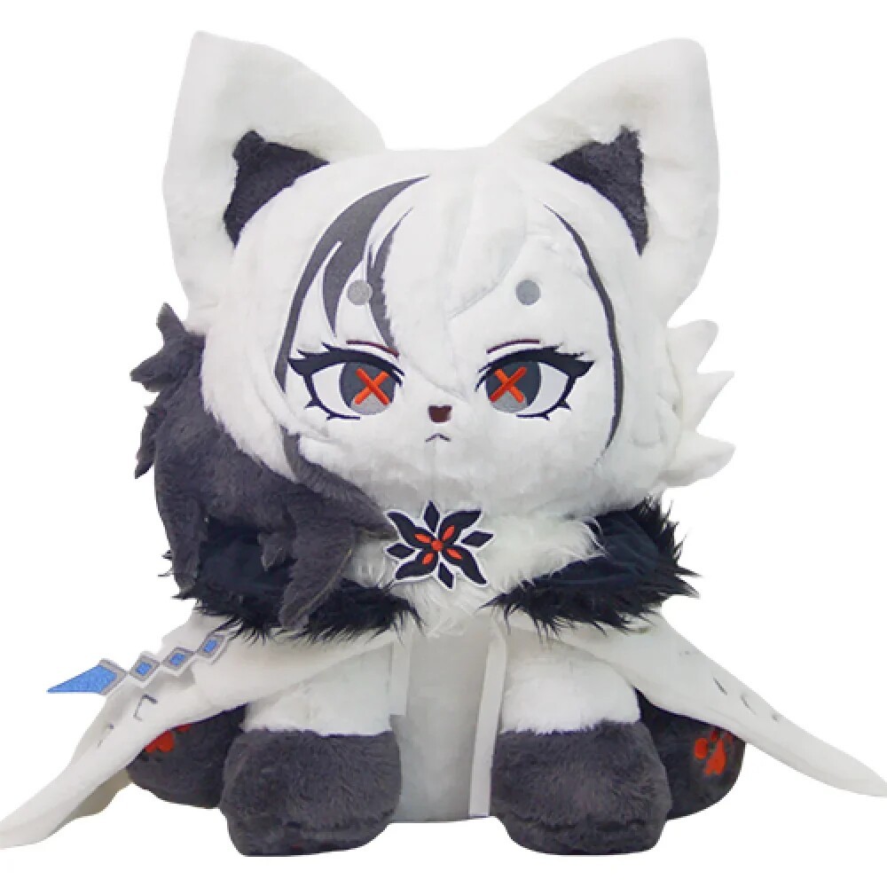 Yuanshen Arlechino Arlecchino Meow Plush Big Doll Cat Series นั่งความสูงประมาณ 43 ซม.