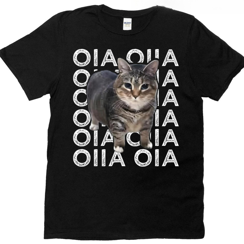 Oiia Cat Spinnin T-shirt เสื้อยืดผ้าฝ้ายแบบใหม่ Oia Cat t-shirt S-3XL