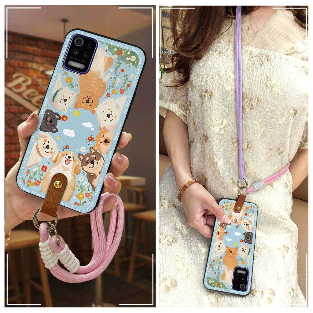 ทนทานแฟชั่นออกแบบเคสโทรศัพท์สําหรับ LG K52/Q52/K62/K62 + Crossbody Full wrap Dirt-resistant Diagonal