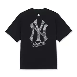 MLB เสื้อยืด ยูนิเซ็กซ์ Summer Paisley Big Lux Over Fit T-Shirts รุ่น 3ATSX0763 50BKS สีดำ