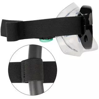 Decathlon Adult Snorkelling Mask Snorkel Diving Set ชุดหน้ากากดำน้ำตื้นสำหรับผู้ใหญ่แบบใช้ท่อหายใจรุ่น Subea 100 - Black