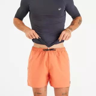 Decathlon Men’S Short Sleeve UV-Protection T-Shirt - 100 เสื้อโต้คลื่นแขนสั้นป้องกันยูวีสำหรับผู้ชาย รุ่น 100 - Black