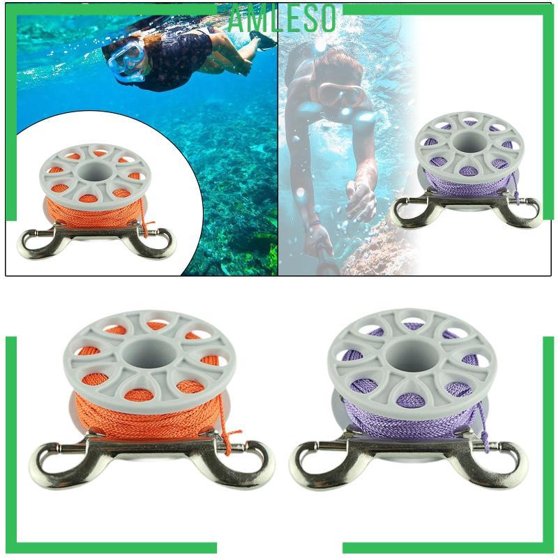 [Amleso] Finger Spool Scuba Diving Reel, Easy Grip Compact Dive Reel Scuba Spool Finger Reel สําหรับ