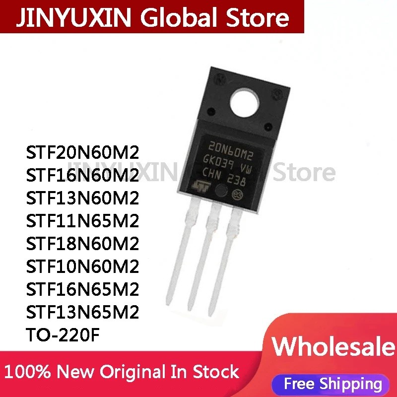 1-5 ชิ้น STF20N60M2 STF16N60M2 STF13N60M2 STF11N65M2 STF18N60M2/10N60M2/16N65M2/13N65M2 TO-220F ทราน