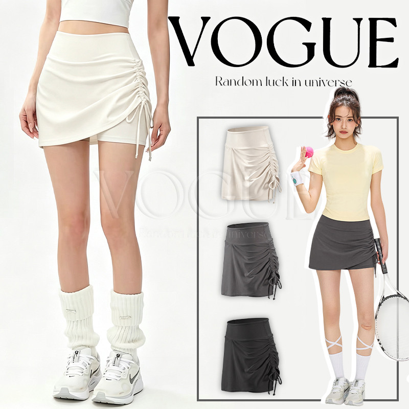 Vogue พร้อมส่ง กระโปรงกางเกง เล่นกีฬาออกกำลังกายผู้หญิง สปอร์ตสเกิร์ตเชือกรูด (NZ1134)