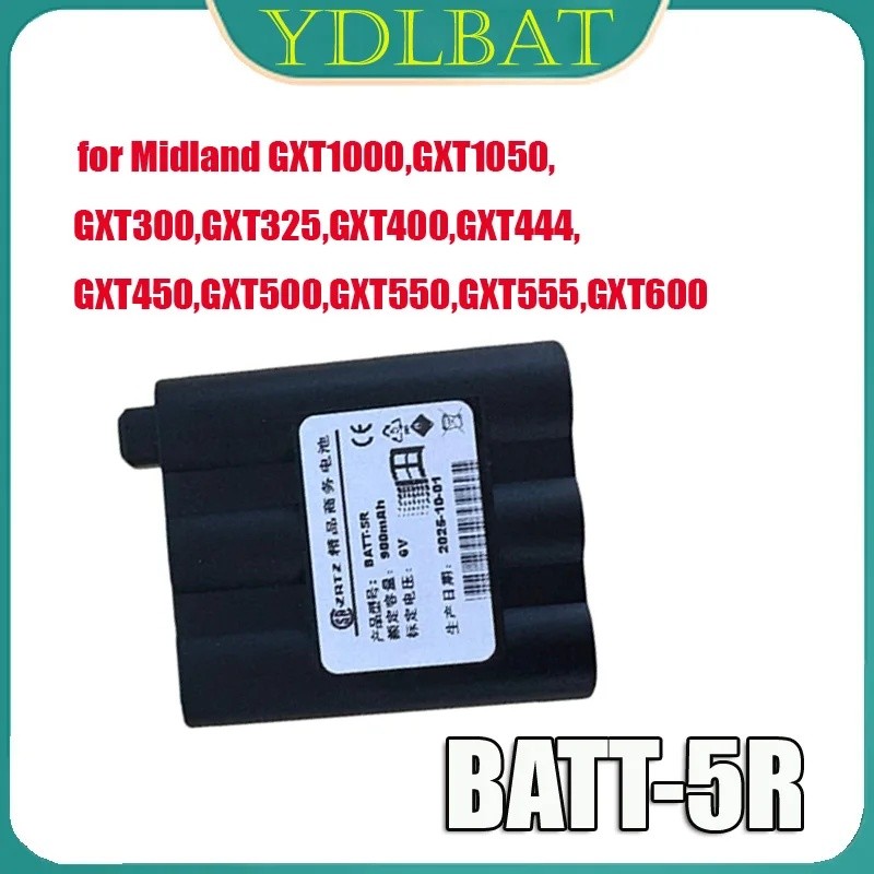 แบตเตอรี่สําหรับ Midland GXT1000,GXT1050,GXT300,GXT325,GXT400,GXT444,GXT450,GXT500,GXT550,GXT555,GXT
