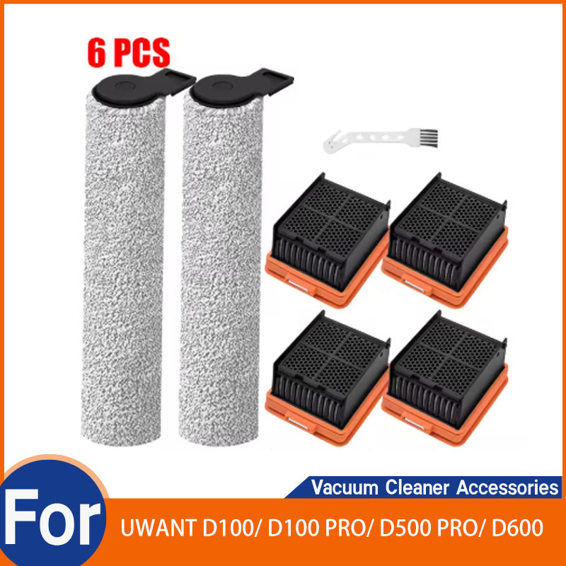 สําหรับ UWANT D100 / D100 PRO / D500 PRO / D600 เครื่องดูดฝุ่นหุ่นยนต์อะไหล่ (6 ชิ้น)
