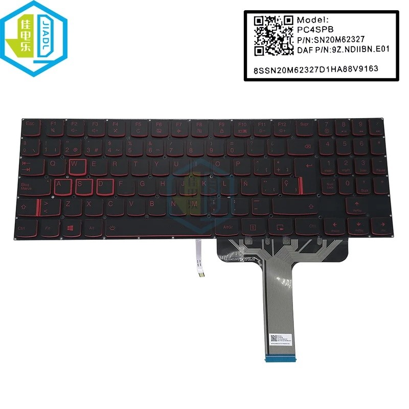 แล็ปท็อป Backlit สเปนคีย์บอร์ดสําหรับ Lenovo Legion Y520 Y520-15IKB Y520-15IKBM 15IKBN Y720-15IKB เป