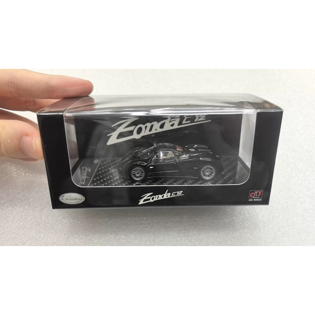 [สต๊อกพร้อม Orphan] LCD 1/64 Pagani Zonda C12 Black Exhibition Limited Edition, วัสดุโลหะผสม, กล่องเ