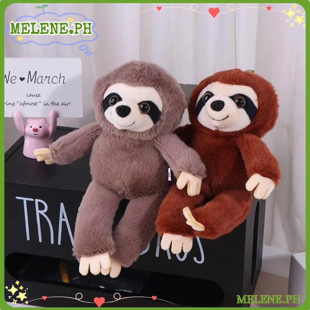 MELENE ตุ๊กตาสัตว์ Sloth, จําลอง Soft Sloth จี้ขนาดเล็ก, พวงกุญแจจี้ Plush Sloth พวงกุญแจ
