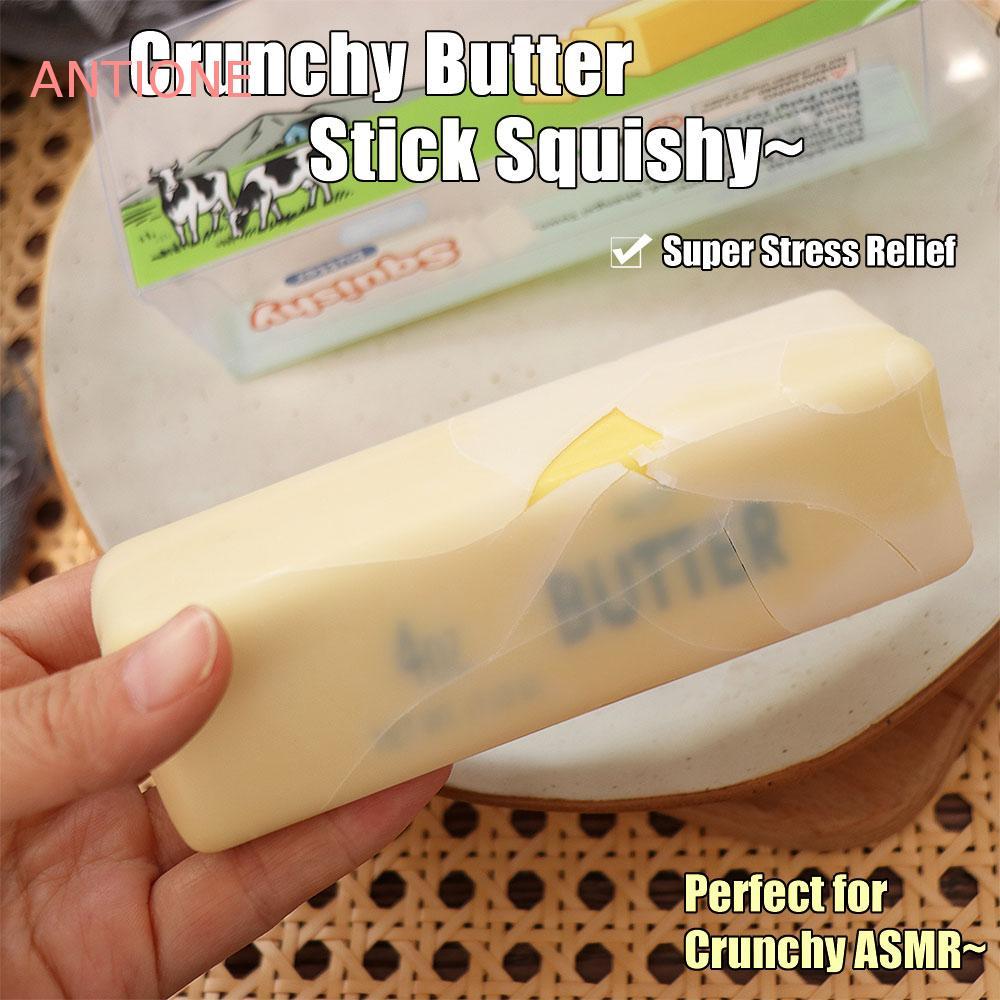ANTIONE Butter Stick Squishy, Crunchy Finger Relax ช้า Rebound ของเล่น, ชายหญิงเสียงกรอบ Pinch Sensory Fidget Butter Bar ของเล่นเด็กของขวัญ
