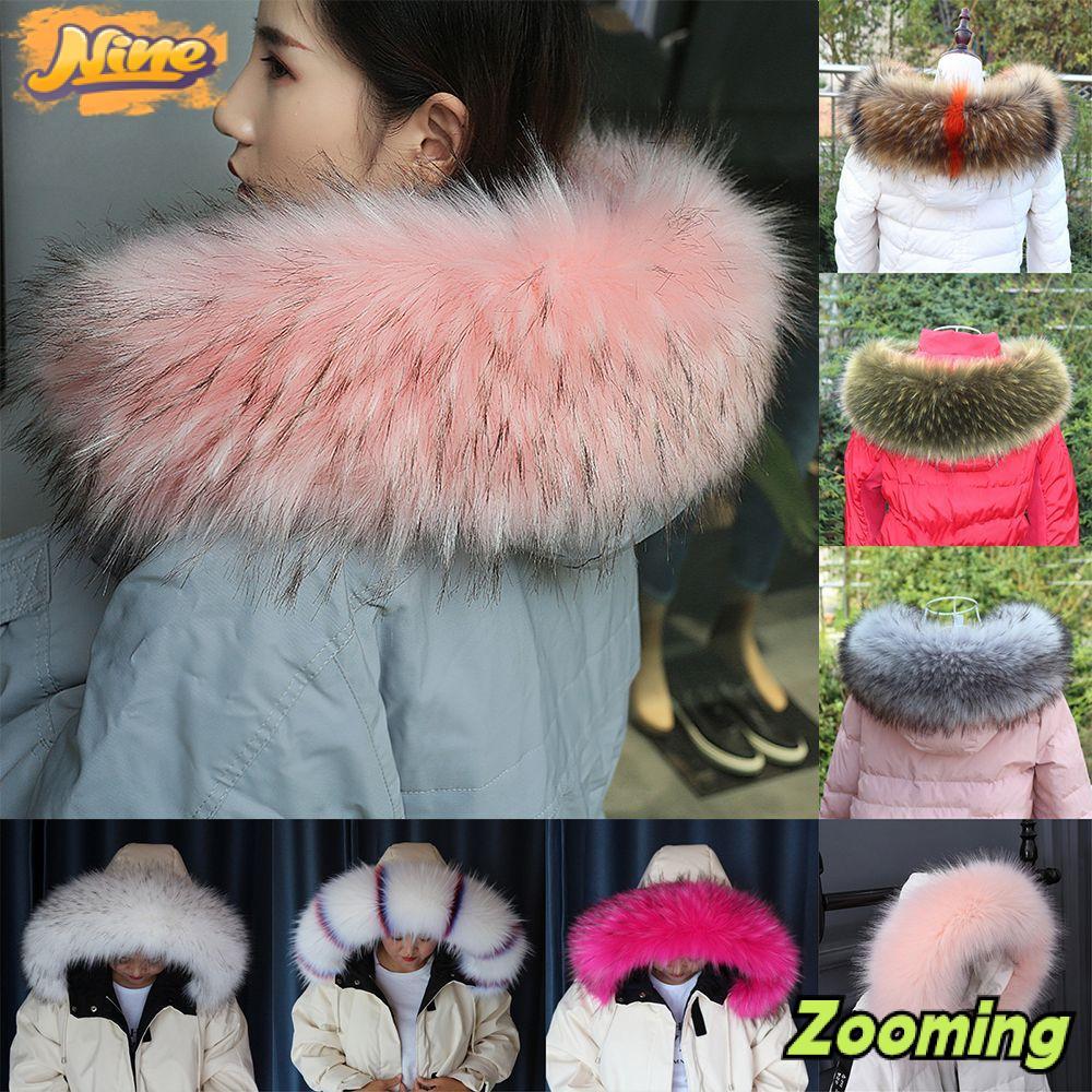 ZOOMING Lady Fur Collar Womens Shawl Wrap Clothes Accessories Coat Fur Collar