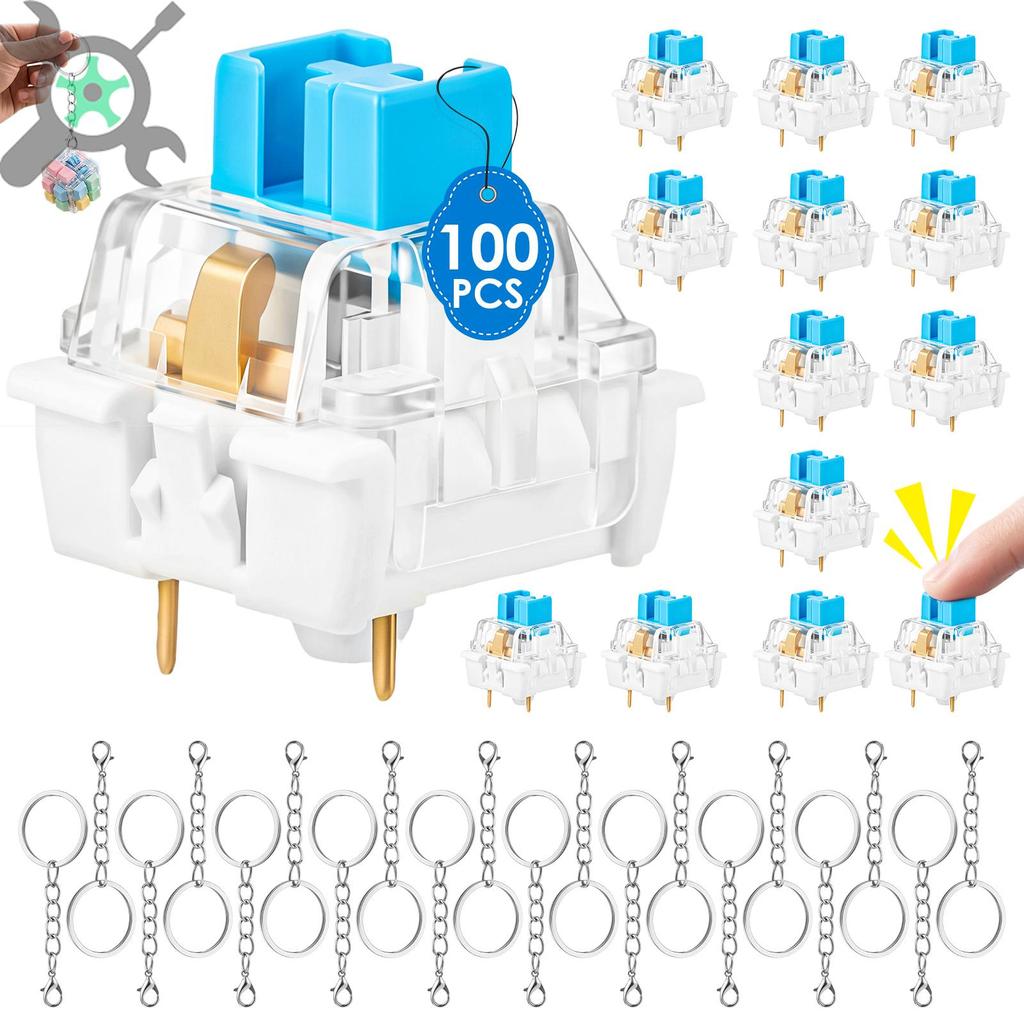 100 ชิ้นคีย์บอร์ด Clickers 3 Pin Clicky Mechanical Keyboard Switch SHOPCYC4603