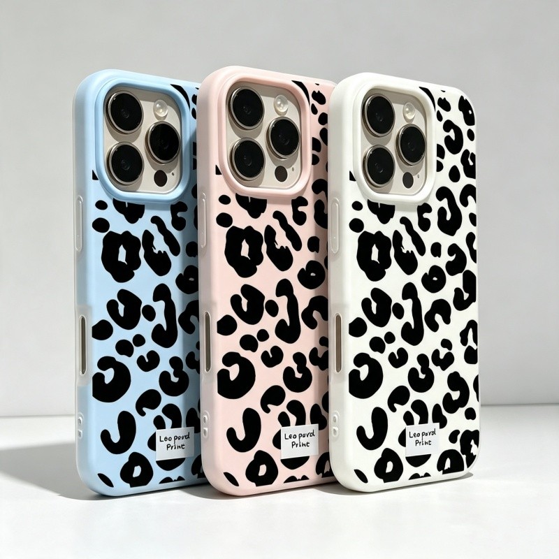สีดําเสือดาวพิมพ์ 2 ใน 1 เคสโทรศัพท์สําหรับ Xiaomi 17T 15T Pro POCO M7 X6 F5 F7 Ultra 5G กรณี Anti-I