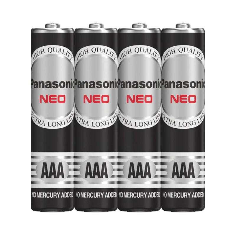 ถ่านแมงกานีส AAA (แพ็ค4ก้อน) ดำ Panasonic R03NT/4SL