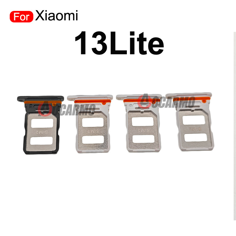 1X สีดําสีขาวสีฟ้าสีชมพูซิมการ์ดซิมการ์ดถาดสําหรับXiaomi 13 Lite 13Liteอะไหล่