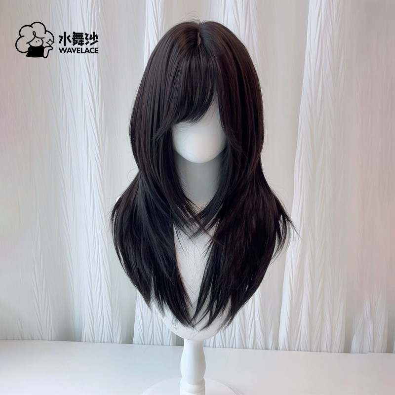 New Product#[Highly layered side bangs]Shuiwusha new long hair wig with side bangs and high layers L
