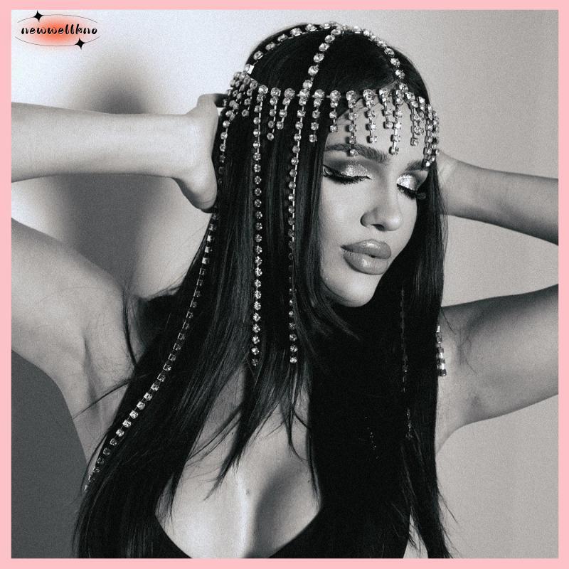 1 ชิ้นคริสตัลหัวเครื่องประดับแฟลช sel Rhinestone หมวก Headpiece Rave Party Dance งานแต่งงาน 1920s อุปกรณ์เสริมผมสําหรับผู้หญิงของขวัญ