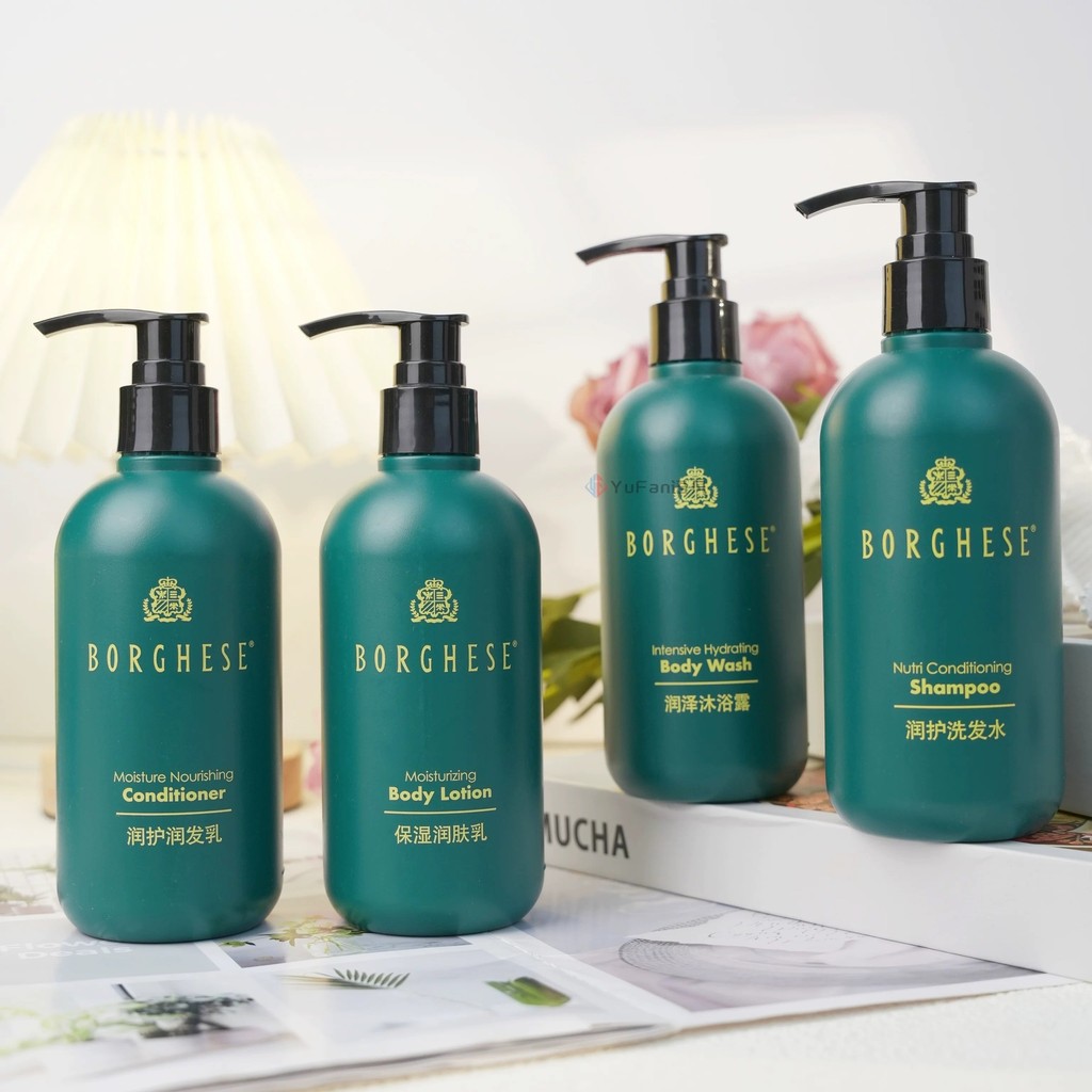 ขายร้อน~Borghese Borghese Citrus Fragrance Green Bottle Hotel Same Style Shampoo Conditioner Body Lo