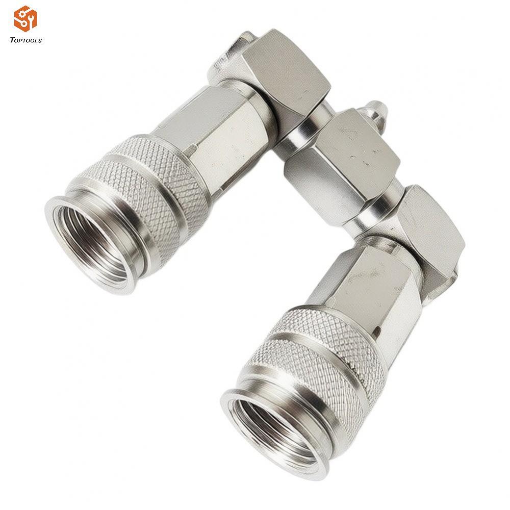 1/4in NPT 2 Way Air Hose Splitter 360 หมุนเชื่อมต่อคอมเพรสเซอร์