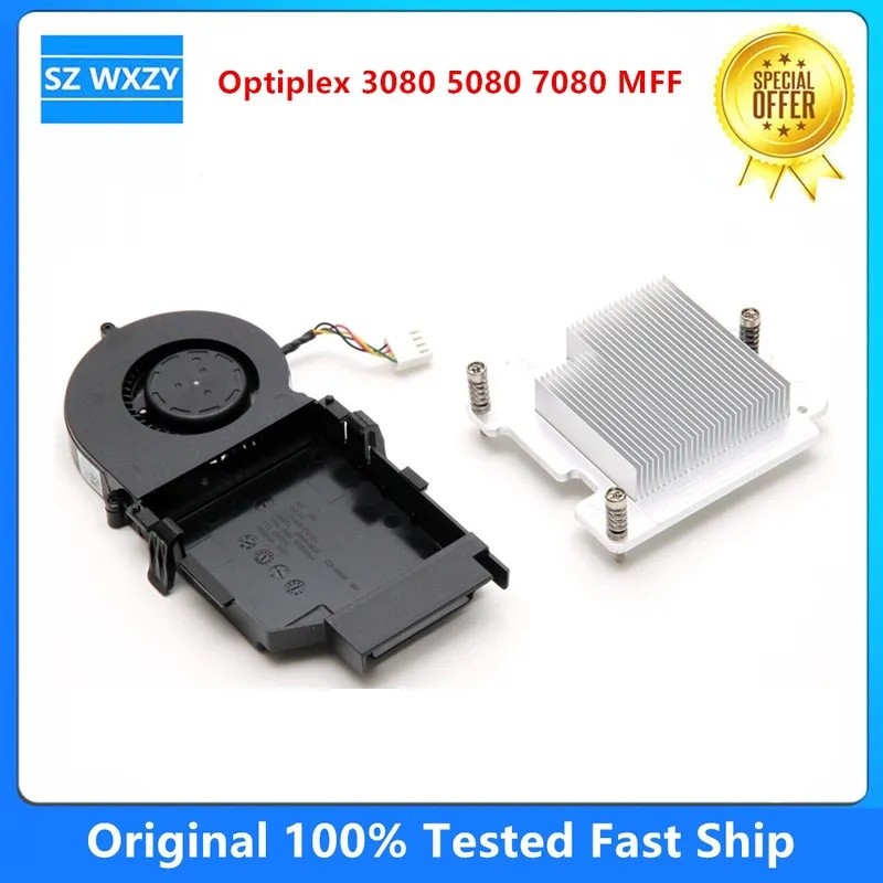 ใหม่สําหรับ Dell Optiplex 3080 5080 7080 MFF CPU ฮีทซิงค์พัดลม 5V JV47V 0JV47V 0W77JN W77JN 100% ทดส