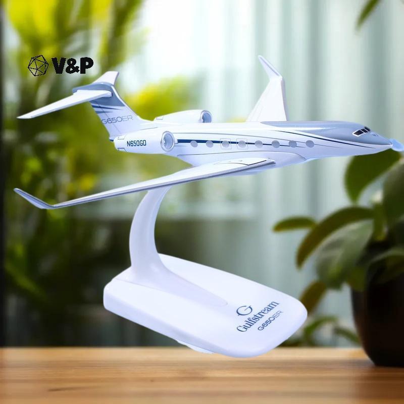V&P 1PCS Gulfstream G650 เครื่องบิน Diecast 1/200 Scale เครื่องบินรุ่นเครื่องบิน G650ER เครื่องบินรุ