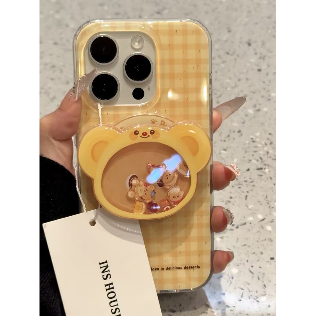 ตรวจสอบหมีเนยวงเล็บแม่เหล็กSamsung S22 S23 S24 S25 S26 FE Ultraเคสโทรศัพท์S25FEป้องกันกรณีA56 A55 กรณี