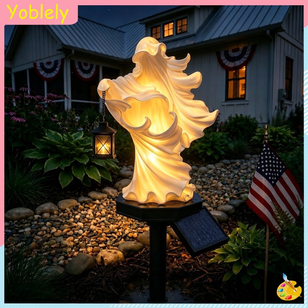 [Yoblely.th] Solar Halloween Witch Garden Stake Light IP44 Outdoor
