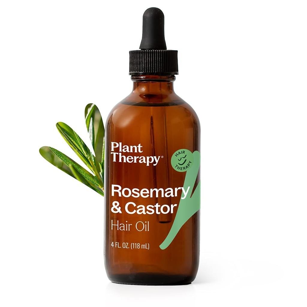 PlantTherapyRosemary&CastorOil-4ozHairTreatmentforGrowth,Shine,Softness,HealthyScalp&HairMask|Hexane