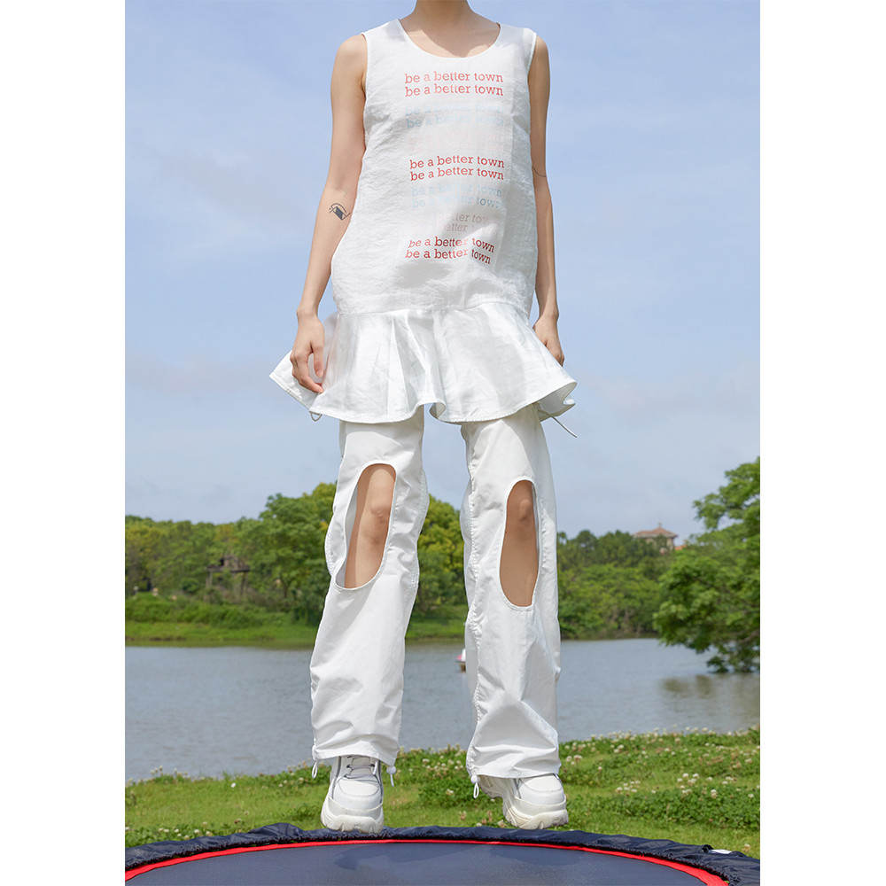 Oink oink เสื้อยืดแขนสั้นอเนกประสงค์半身裙一步裙中腰计感裙