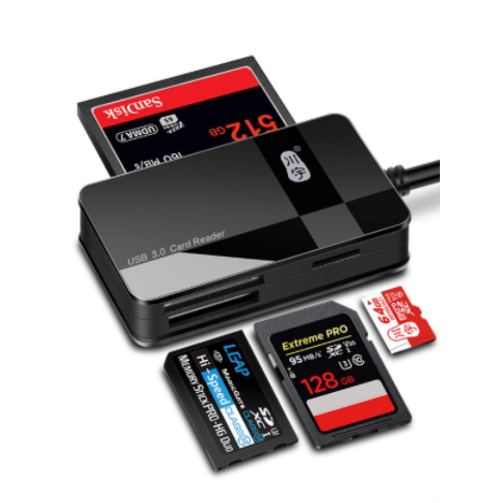 เครื่องอ่านการ์ด USB3.0 การ์ด MS ความเร็วสูง CF การ์ด SD การ์ด TF 3.0 เครื่องอ่านการ์ดความเร็วสูง