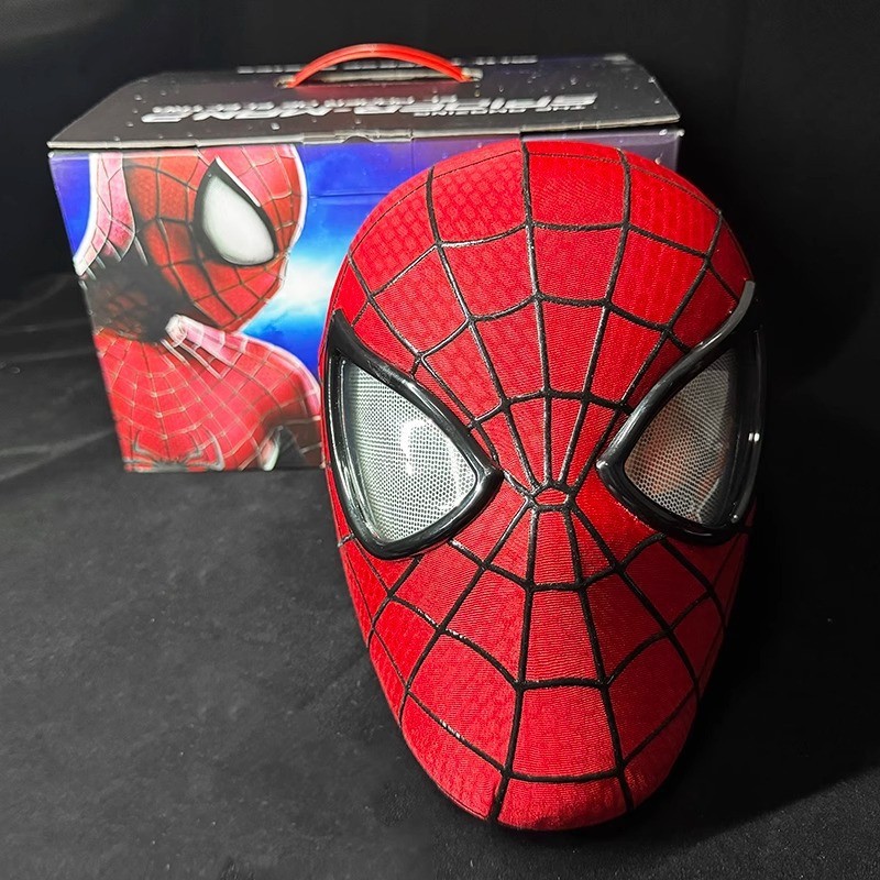 รีโมทคอนโทรล LED Light UpThe Amazing SpiderMan Peter Parker คอสเพลย์หมวกกันน็อครูปแบบคู่ Spider Hero